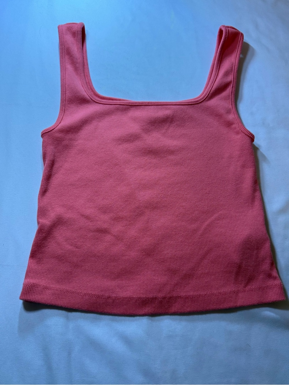 Old Navy Pink Ribbed Square-Neck Tank